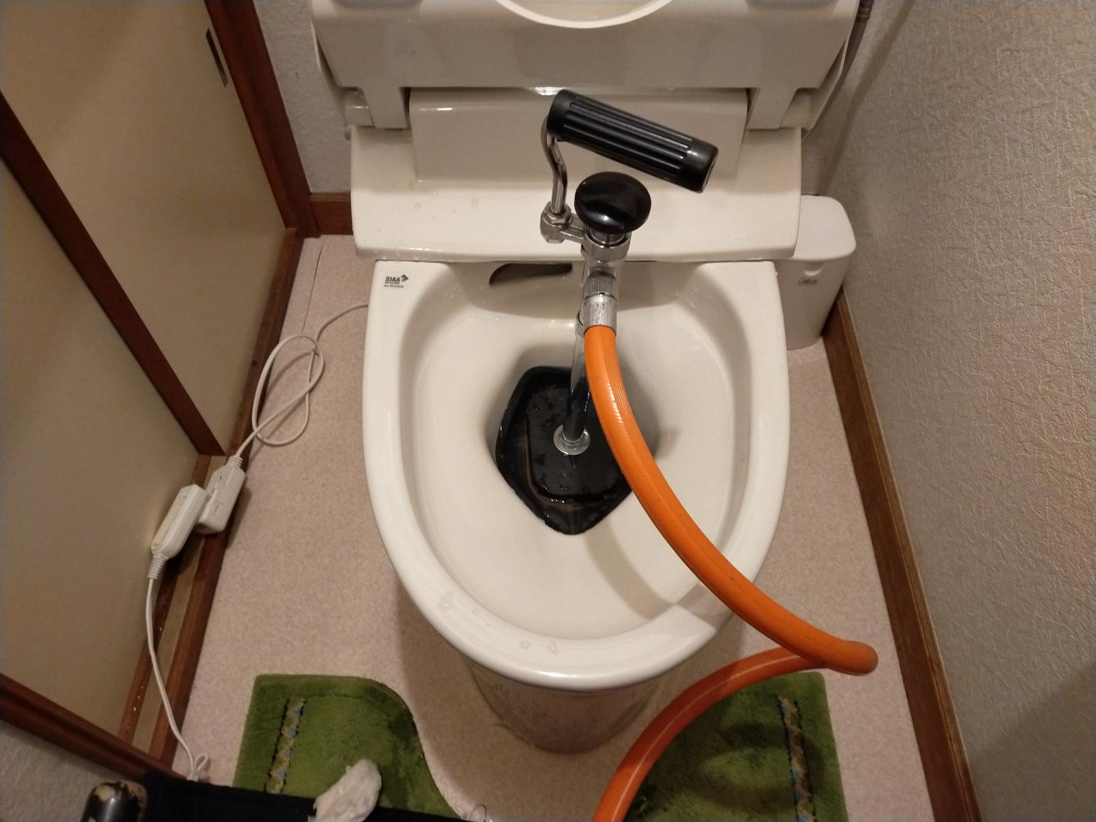 旭川市_トイレ詰まり_高圧ポンプ作業