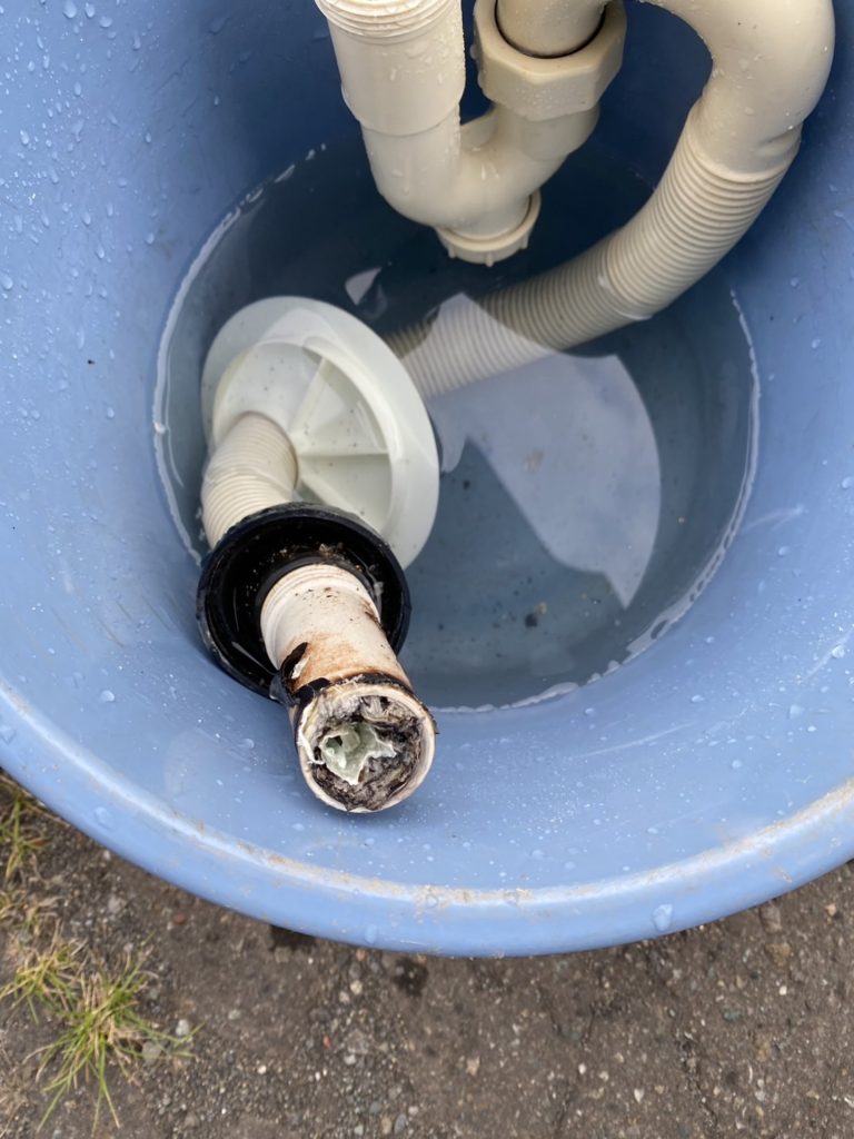 小樽市_洗面所排水の逆流